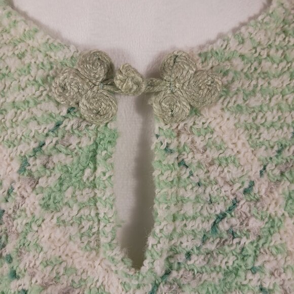 Boyne Valley Weavers Hand Crafted Ireland Mint Green Plaid Poncho Wool blend O/S - Picture 6 of 10